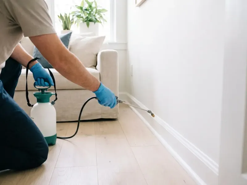 Désinsectisation : traitement des plinthes